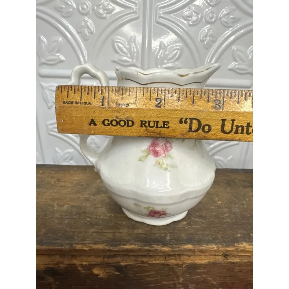 ORLEANS Z.S. & CO Bavaria Creamer Delicate Pink Rose ANTIQUE EXCELLENT
